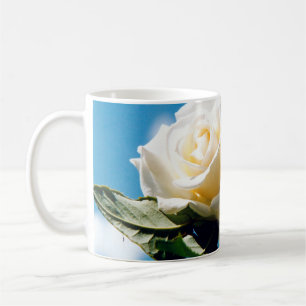 Weiße Rose - Leben feiern Kaffeetasse
