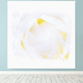 *~* Weiße Rose Macro Abstrakte Blumengrunge AR8 Leinwanddruck (Insitu (Holzboden))