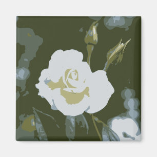 Weiße Rose Magnet