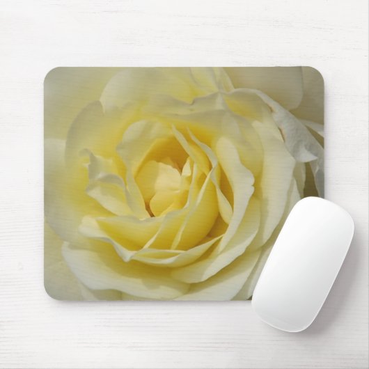 Weiße Rose-Maus Mousepad (Mit Mouse)