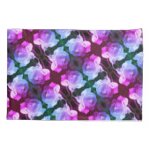 Weiße Rose mit Raindrops Abstrakte Blumenkunst Kissenbezug (Rückseite)