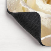 Weiße Rose Mousepad (Ecke)