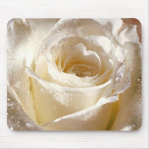 Weiße Rose Mousepad