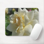 Weiße Rose Mousepad (Mit Mouse)