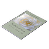 Weiße Rose Notizblock (Linke Seite)