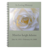 Weiße Rose Notizblock (Vorderseite)