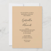 Weiße Rose, Perlen, Probe-Abendessen am Ring Einladung (Rückseite)