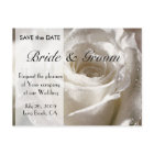 Weiße Rose Save the Date - Individuell angepasst