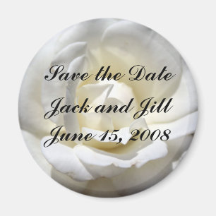 Weiße Rose, Save the Date Magnet