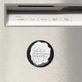 Weiße Rose, Speichern Sie das Datum Hochzeitsmagne Magnet (In Situ (Geschirrspüler))