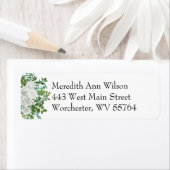 Weiße Rose und Rücksendeadressen-Aufkleber (Insitu)