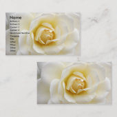 Weiße Rose Visitenkarte (Vorne/Hinten)