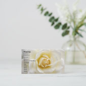 Weiße Rose Visitenkarte (Stehend Vorderseite)