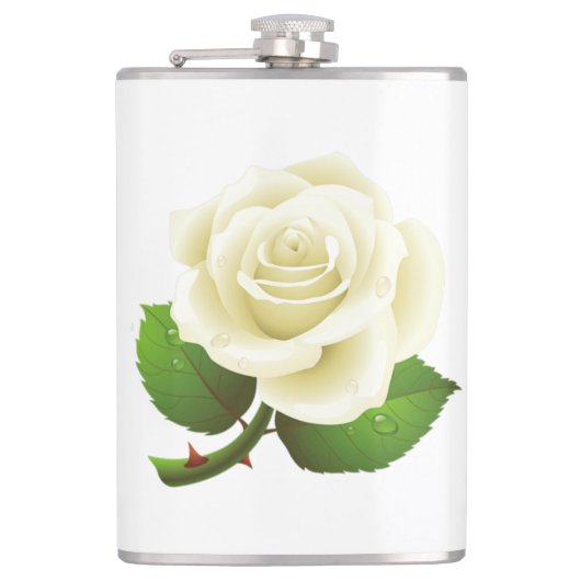 Weiße Rose von Austin Flachmann (Vorderseite)