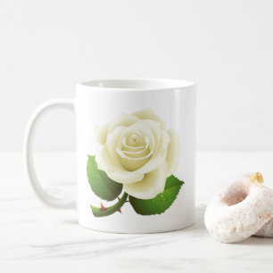 Weiße Rose von Austin Kaffeetasse