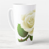 Weiße Rose von Austin Milchtasse (Linke Ecke)