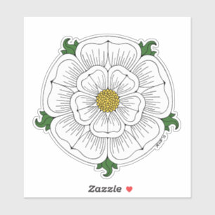 Weiße Rose von York Aufkleber