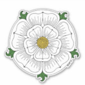 Weiße Rose von York Aufkleber (Vorderseite)