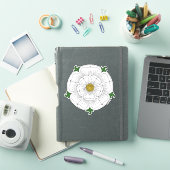 Weiße Rose von York Aufkleber (iPad Hülle)