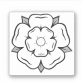 Weiße Rose von York Aufkleber (Vorderseite)