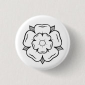 Weiße Rose von York Button (Vorderseite)