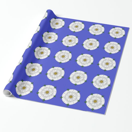 Weiße Rose von York Geschenkpapier (Ungerollt)