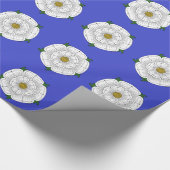 Weiße Rose von York Geschenkpapier (Ecke)