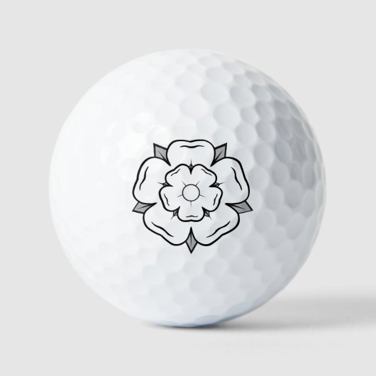 Weiße Rose von York Golfball (Vorderseite)