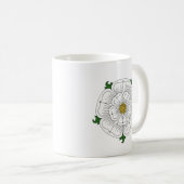 Weiße Rose von York Kaffeetasse (VorderseiteRechts)