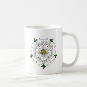 Weiße Rose von York Kaffeetasse