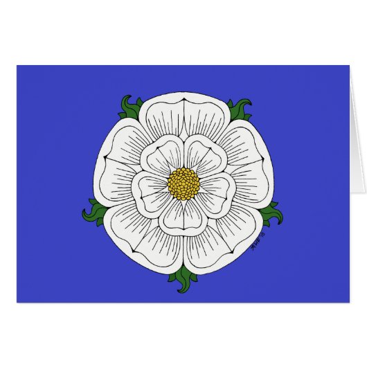 Weiße Rose von York-Karte (Vorderseite (Horizontal))
