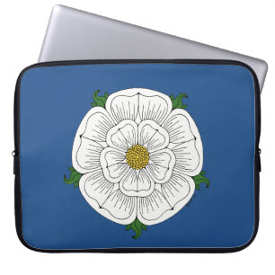Weiße Rose von York Laptopschutzhülle