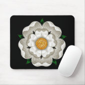 Weiße Rose von York Mousepad (Mit Mouse)
