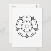 Weiße Rose von York Postkarte (Vorne/Hinten)