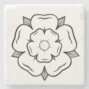 Weiße Rose von York Steinuntersetzer