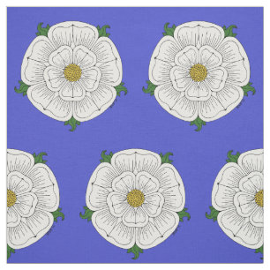 Weiße Rose von York Stoff