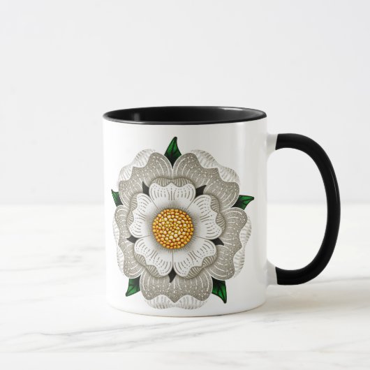 Weiße Rose von York Tasse (Rechts)