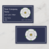 Weiße Rose von York Visitenkarte (Vorne/Hinten)