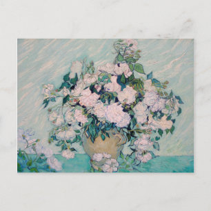 Weiße Rosen-1890-Vincent van Gogh Einladungspostkarte