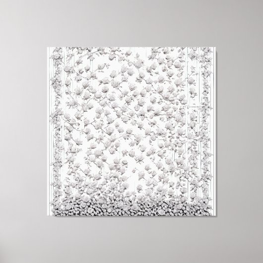 Weiße Rosen A Leinwanddruck (Vorderseite)