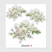 Weiße Rosen auf einer Branch Scrapbook Stationery Aufkleber (Blatt)