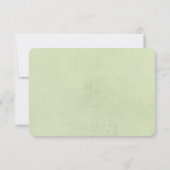 Weiße Rosen auf Grün mit schwarzem Rahmen UAWG RSVP Karte (Rückseite)