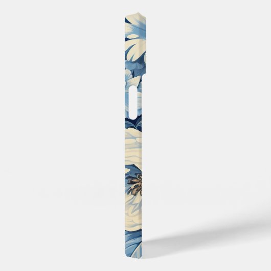 Weiße Rosen auf Indigoblau Hintergrund Case-Mate iPhone Hülle (Rückseite / Rechts)