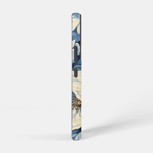 Weiße Rosen auf Indigoblau Hintergrund Samsung Galaxy Hülle (Rechte Seite)