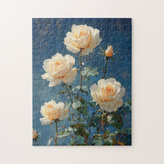 Weiße Rosen auf Marinebirge Puzzle