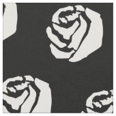 Weiße Rosen auf schwarzem Hintergrund Stoff (Nahaufnahme)