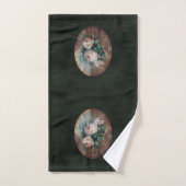 Weiße Rosen Badhandtuch Set (Handtuch)
