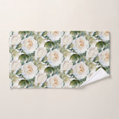 Weiße Rosen Badhandtuch Set (Handtuch)