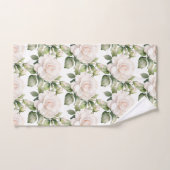 Weiße Rosen Badhandtuch Set (Handtuch)