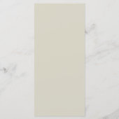 Weiße Rosen Beige Menü Menükarte (Rückseite)